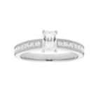 14k Gold Emerald Cut 1 Carat T.w. Igl Certified Diamond Engagement Ring, Women's, Size: 10, White