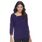 Petite Napa Valley Textured Sweater, Women's, Size: S Petite, Drk Purple
