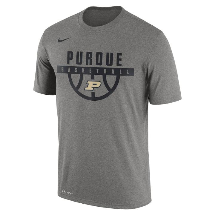 Men's Nike Purdue Boilermakers Dri-fit Basketball Tee, Size: Xxl, Gray
