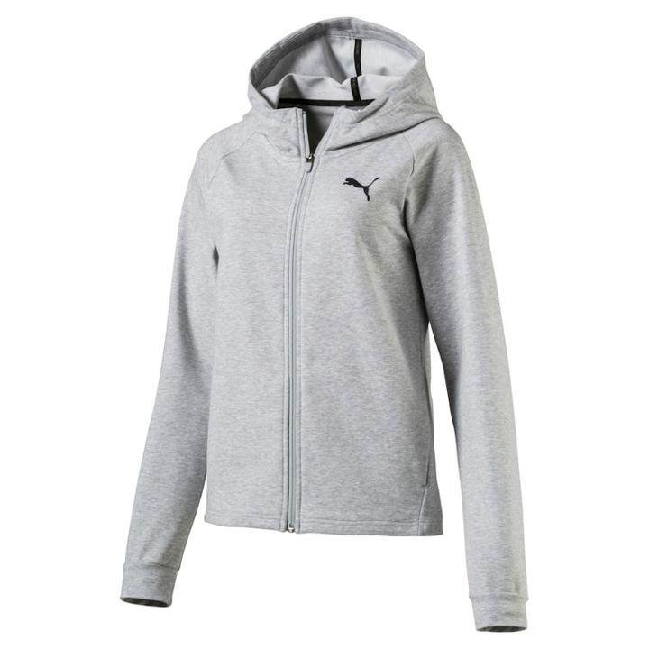Women's Puma Urban Sports Full-zip Hoodie, Size: Xl, Grey