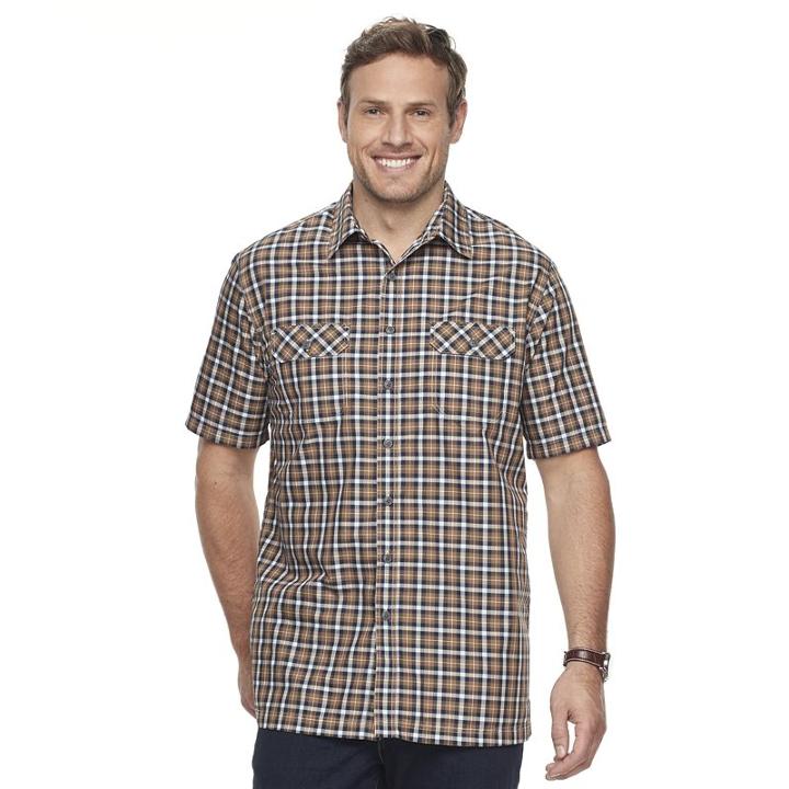 Big & Tall Croft & Barrow&reg; Classic-fit Quick-dry Outdoor Button-down Shirt, Men's, Size: 3xl Tall, Lt Beige