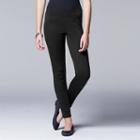 Simply Vera Vera Wang Solid Ponte Leggings, Women's, Size: Xl, Black