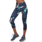 Women's Tek Gear&reg; Performance Pieced Mesh Midrise Capri Leggings, Size: Medium, Dark Blue