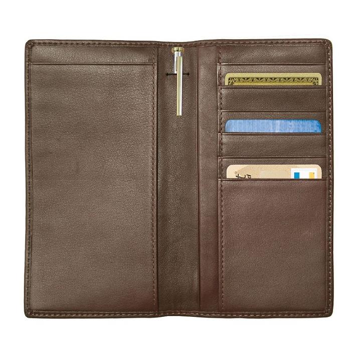 Royce Leather Checkbook Wallet, Adult Unisex, Brown