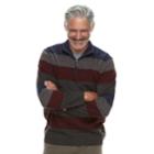 Men's Haggar Classic-fit Fine-gauge Quarter-zip Sweater, Size: Large, Dark Grey