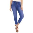 Juniors' Wallflower Drop Yoke Ankle Skinny Jeans, Girl's, Size: 9, Med Orange