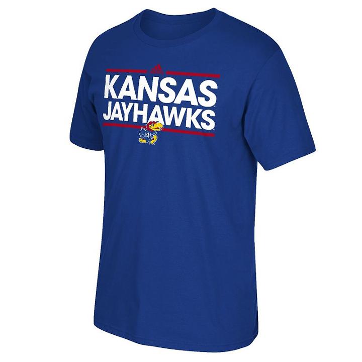 Men's Adidas Kansas Jayhawks Dassler Tee, Size: Large, Blue