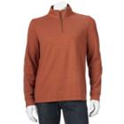 Men's Croft & Barrow&reg; Classic-fit Mockneck Quarter-zip Pullover, Size: Small, Drk Orange