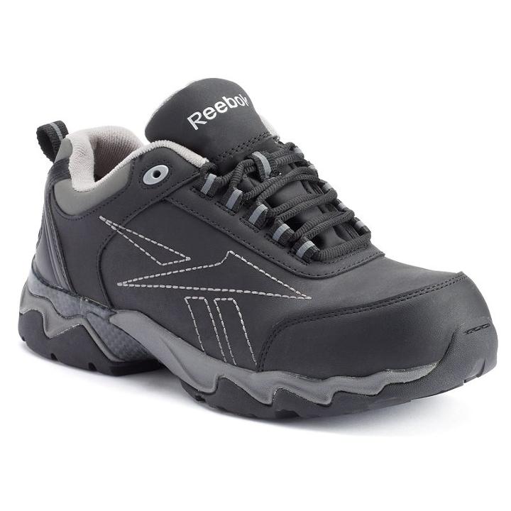 Reebok Work Beamer Men's Composite-toe Shoes, Size: 12 Wide, Black
