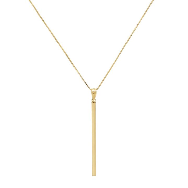 Everlasting Gold 14k Gold Square Tube Pendant Necklace, Women's, Size: 18, Yellow