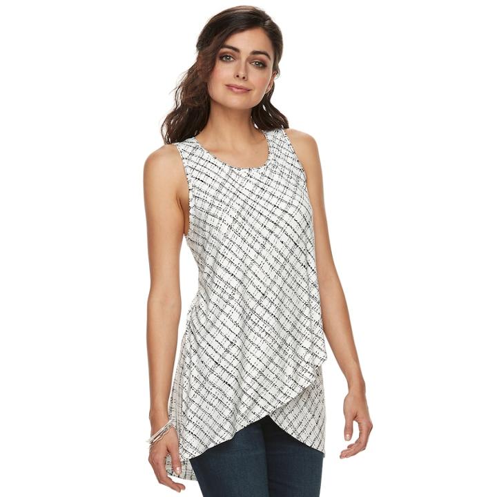 Women's Apt. 9&reg; Tulip Hem Tank, Size: Medium, Natural