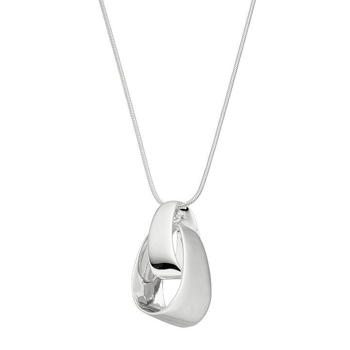 Dana Buchman Intertwined Oval Pendant Necklace, Women's, Silver