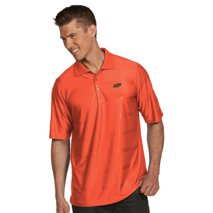 Men's Antigua Oklahoma State Cowboys Illusion Desert Dry Extra-lite Performance Polo, Size: Xxl, Drk Orange