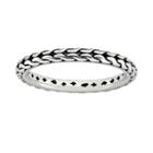 Stacks And Stones Sterling Silver Braided Stack Ring, Women's, Size: 6, Grey