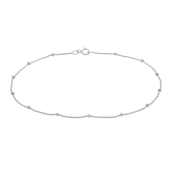 Sterling Summer Bead Station Anklet, Women's, Size: 9, Silver