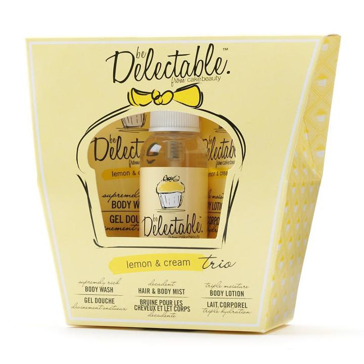 Be Delectable From Cake Beauty Lemon (yellow) & Cream Trio Gift Set