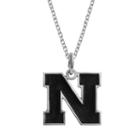 Fiora Sterling Silver Nebraska Cornhuskers Team Logo Pendant Necklace, Women's, Size: 16, Grey