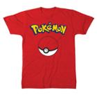 Men's Pokemon Ball Tee, Size: Small, Red