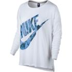 Women's Nike Long Sleeve Graphic Tee, Size: Medium, White