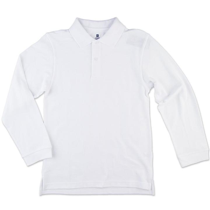 Boys 8-20 Chaps Solid Pique School Uniform Polo, Boy's, Size: Small, White