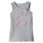 Girls 4-10 Jumping Beans&reg; Bow Glitter Graphic Tank Top, Girl's, Size: 8, Light Grey