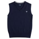 Boys 8-20 Chaps Solid Sweater Vest, Boy's, Size: Small, Blue (navy)
