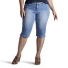 Plus Size Lee Maisie Jean Skimmer Capris, Women's, Size: 16 - Regular, Dark Blue