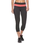 Women's Tek Gear&reg; Ruched Leg Capri Yoga Leggings, Size: Xs, Dark Grey
