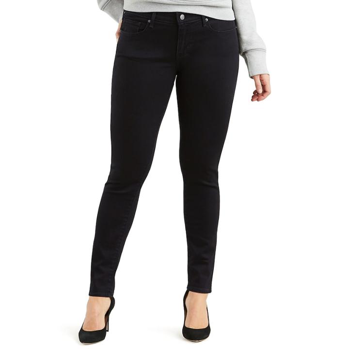 Women's Levi's Curvy Mid-rise Skinny Jeans, Size: 30(us 10)m, Black