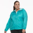 Plus Size Columbia Rain To Fame Hooded Rain Jacket, Women's, Size: 2xl, Green Oth