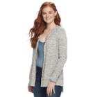 Juniors' Pink Republic Hooded Cardigan, Teens, Size: Large, Grey