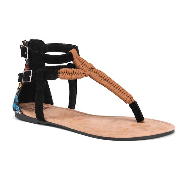 Muk Luks Celeste Women's Gladiator Sandals, Size: 8, Black