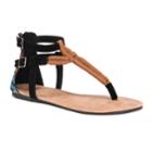 Muk Luks Celeste Women's Gladiator Sandals, Size: 8, Black