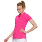 Women's Fila Sport&reg; Short Sleeve Golf Polo, Size: Medium, Med Pink