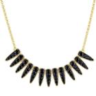 Stella Grace V19.69 Italia 18k Gold Over Silver Black Sapphire Mystique Necklace, Women's, Size: 16