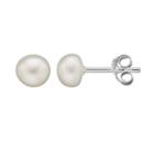 Itsy Bitsy Sterling Silver Freshwater Cultured Pearl Stud Earrings, Women's, White