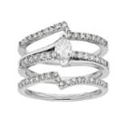 Igl Certified Diamond Marquise Engagement Ring Set In 14k White Gold (1 Carat T.w.), Women's, Size: 7