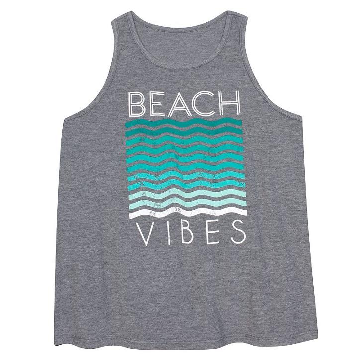 Girls 7-16 & Plus Size Harper & Elliott Trapeze Graphic Tank Top, Girl's, Size: Xl Plus, Grey (charcoal)