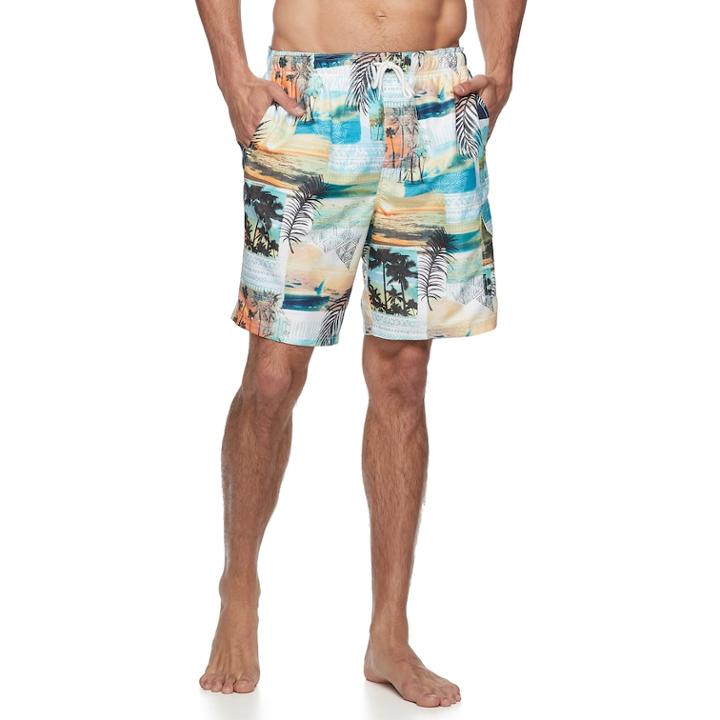 Big & Tall Croft & Barrow&reg; Sunday News Swim Trunks, Men's, Size: 3xb