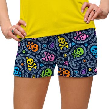 Women's Loudmouth Printed Golf Mini Short, Size: 12, Blue (navy)