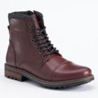 Crevo Camden Men's Cap-toe Boots, Size: Medium (8.5), Dark Red