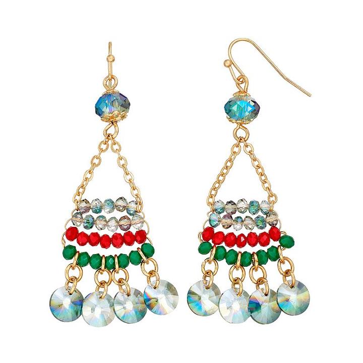 Gs By Gemma Simone Sedona Sunset Collection Bead Drop Earrings, Women's, Multicolor