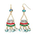 Gs By Gemma Simone Sedona Sunset Collection Bead Drop Earrings, Women's, Multicolor