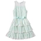 Disney D-signed Beauty And The Beast Girls 7-16 Lace & Mesh Tiered Ruffle Dress, Girl's, Size: Small, White Oth