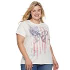 Plus Size Sonoma Goods For Life&trade; Graphic V-neck Tee, Women's, Size: 3xl, Natural