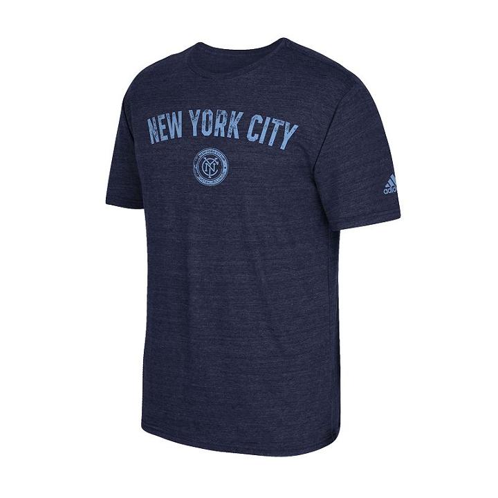 Men's Adidas New York City Fc Tri-blend Tee, Size: Xxl, Blue (navy)