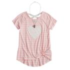 Girls 7-16 Sugar Rush Front Tie Crocheted Top With Necklace, Size: Small, Pink