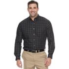 Big & Tall Van Heusen Classic-fit Wrinkle-free Button-down Shirt, Men's, Size: 3xl Tall, Black