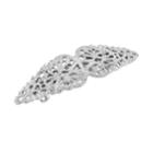 1928 Openwork Filigree Barrette Hair Clip, Women's, Grey