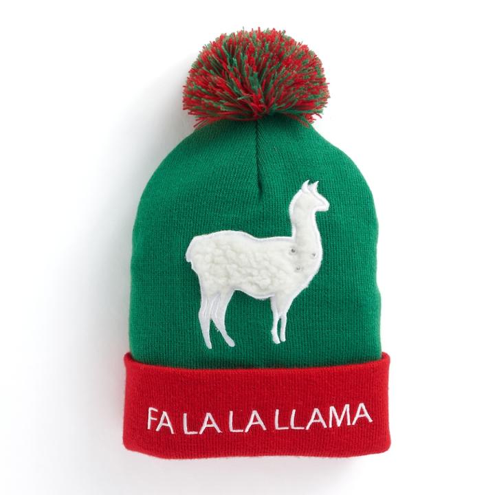 Boys Fa La La Llama Hat, Green